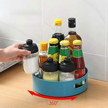 Vassoio rotante multifunzione da 2 pezzi / Organizer da cucina / Organizer per cosmetici, Base antiscivolo Supporto per espositore cosmetico regolabile a 360 gradi girevole (White 2pc)