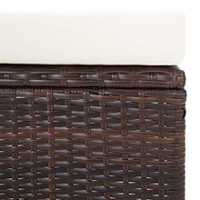 SKM Set Divani da Giardino 2 pz con Cuscini in Polyrattan Marrone (17.8kg)