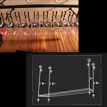 MQJ Scaffale per Vino, Bar, Ristorante, Appeso, Portabicchiere per Vino, Scaffale per Muro a Soppalco Metallo Strisciale da Soffitto Storage S Appeso Bottiglia Di Vino e Occhiali Portabicchieri, Bron