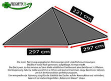 freigarten.de Tetto di ricambio per gazebo, 3 x 3 m, sabbia anticata, impermeabile, materiale: Panama PCV Soft 370 g/m², extra forte, modello 3 (beige)