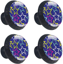 Giallo bianco Rosy Star Royal Blue Color Pomelli per Porta Set di 4 Pomelli per Mobili Manopole per Cassetti Cucina Armadio Vetro