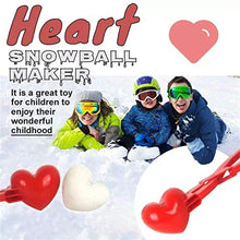 ASFD Heart Love Snowball Maker Inverno Plastic Snowball Maker Clip Giocattoli per Bambini Rosso