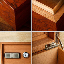 AP.DISHU Desktop Sigari Scatole con Umidificatore E Igrometro Materiale Cedro Spagnolo per Conservare E Conservare I Sigari (può Essere posizionato 30 sigari),#b