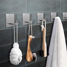 Ganci per asciugamani, ganci autoadesivi in acciaio inossidabile per bagno, WC, cucina, ufficio, senza perforazione 6 pezzi