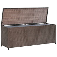 vidaXL Cassapanca da Giardino in Polyrattan Marrone