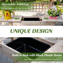 Banco da Lavoro per Giardinaggio 100x45x140 cm in Legno Naturale