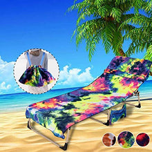 Ishine - Telo da spiaggia per chaise lounge, antiscivolo, con tasche laterali, telo mare