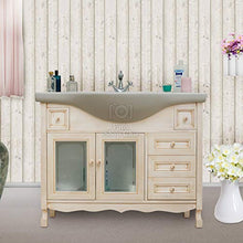 Base con lavabo in ceramica arredo bagno avorio decape' decapato 105 cm