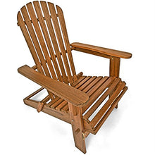 Deuba® Sedia Prendisole Relax Adirondack in Legno d' Acacia Pieghevole estremità arrotondate per Giardino o terrazza