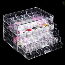 ZCY Organizer per Decorazioni per Unghie a 5 Livelli 120 Lattice Acrilico Trasparente Accessori per Gioielli per Unghie Portaoggetti Scaffali Espositori Espositore per Colla Dipinta, C