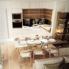 ZMH Lampada a Sospensione LED 47W Lampadario a Sospensione Dimmerabile bianco caldo| neutro | bianco freddo Plafoniera Lampada da soffitto con il telecomando per tavolo da pranzo (bianco) [brevetto]