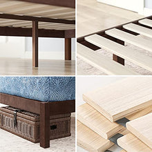 ZINUS Adrian 31 cm Letto in legno con testiera | Base in legno massello | Supporto per doghe in legno | Facile da montare | 140 x 190 cm | Stile rustico