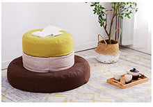 Newgreeny Cuscini Pigri, Cuscini Futon, Tappetini Tatami A Terra, Moli Ispessiti, Cuscini per Finestre A Bovindo, Cuscini da Meditazione Rotondi per La Casa Medio (Diametro 50 * Altezza 16 cm) Verde