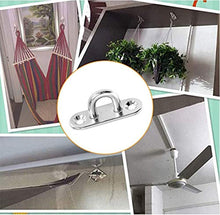 Concisea 2 Pezzi M8 Occhiello Pad,Placca Occhiello in Acciaio Inossidabile Oblungo con 2 Fori,Perfetta per Appendere Vasi di Fiori e Recinzioni