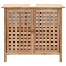 Tidyard Mobile Sottolavabo in Legno Massello di Noce,Mobiletto da Bagno,Mobile sottolavabo 66x29x61 cm