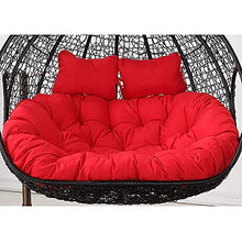 LLKK - Cuscino per sedia a dondolo con doppio cuscino, impermeabile, con cuscino per sedia a dondolo, grande, colore: rosso