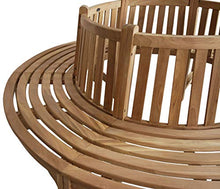 KMH®, panca per albero a 360° (cerchio) con schienale in legno di teak massiccio! (#102092)