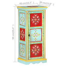 vidaXL Credenza Alta Dipinta a Mano 40x30x90 cm in Massello di Mango