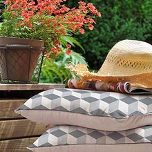 Celina Digby® - Cuscino da giardino impermeabile, con imbottitura in fibra cava, quadrato, 43 x 43 cm, cubo grigio