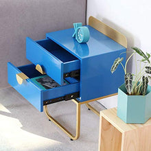RCLD Comodini Toilette Armadio in Ferro forgiato Camera da Letto Ferro + Metallo (Color : Blue, Size : 40 * 35 * 60cm)