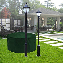 STZYY - Copritavolo rotondo da giardino, impermeabile, per tavoli e sedie circolari, facile da installare, verde, 312 x 100 cm