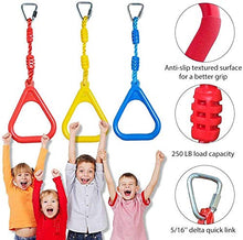 Anelli Swing Bar, Altalena per Bambini, 3Pcs Colorful Backyard Outdoor Gymnastics Ring, Monkey Ring, Climbing Ring And Obstacle Ring, Outdoor Indoor Handshake Climbing Ring