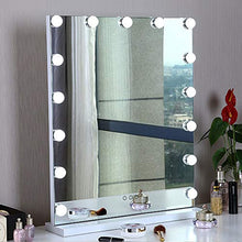 Specchio LED Desktop Specchio per Trucco a LED Evidenzia Sorgente Luminosa a LED 5 cm Specchio Argento ad Alta Definizione Touch Control 3 Temperature di Colore Antiruggine in Metallo