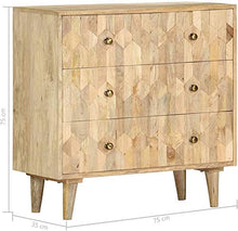 Governo del cassetto di archiviazione Mobile con cassetti Comodino for Soggiorno Camera da Letto 75x35x75 cm Solid Mango Legno Hyococ