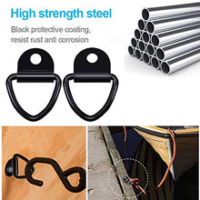 BESLIME Tie Down Ring - Anelli di Ancoraggio Ideali per bulloni di Ancoraggio su Camion, furgoni, Kayak, Fuoristrada ECC. 4 PCS