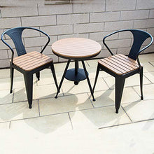 CGBF-Mobili da Giardino Indoor Outdoor 3 Pezzi,Tavolo Regolabile in Altezza e 2 Sedie per Bistro Patio Backyard Poolside