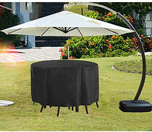 N / A Copre mobili da Giardino, Tavolo da Giardino, coperture Impermeabili, Robusto 420D Oxford Coperto Set Tabella di Patio di mobili da Giardino Rotondo, Diverse Misure,240x10.