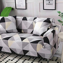Odot Copridivano Elastico, Copridivano Salotto Protettore Imbottito Sofa Antiscivolo Ideale per Poltrone Mobili Copridivano (2 posti: 145-185cm,Geometrico)