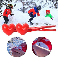ASFD Heart Love Snowball Maker Inverno Plastic Snowball Maker Clip Giocattoli per Bambini Rosso