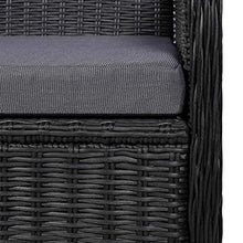 vidaXL 2X Sedie da Esterno con Cuscini Polyrattan Nero Poltroncine da Giardino