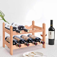 DREAMADE Cantinetta Portabottiglie in Legno Scaffale Porta Vino per 8 Bottiglie 2 Ripiani