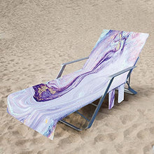 Sdfsa - Coprisedia da spiaggia per chaise longue con tasche laterali per piscina, sdraio, prendisole, vacanza