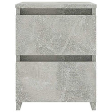 Tidyard Comodini Grigio Cemento 2 pz 30x30x40 cm in Truciolato