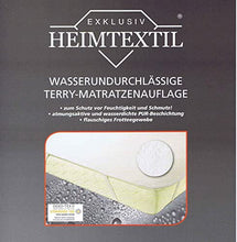 EXKLUSIV HEIMTEXTIL Coprimaterasso con 4 elastici Terry, bianco, 120 x 200 cm