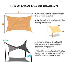 Sun Back Sheas Shade Sale Sail UV Block per Patio Garden Outdoor Facility 7P4E6B (Color : Bianca, Size : 5X5M)