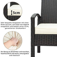 SUFUBAI - Set da 3 pezzi, in rattan intrecciato con mobili da giardino con 2 sedie e 1 tavolino da caffè con contenitore per giardino, veranda