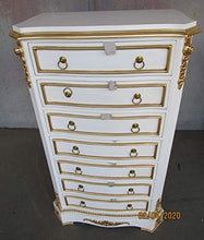Kunibert Louis XIV - Credenza in stile barocco e rooko, altezza 131 cm, colore: Bianco con oro