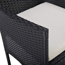 Festnight 3 pz Set Mobili da Pranzo per Giardino, Salotto da Giardino, Tavolo da Giardino con Sedie, in Polyrattan e Vetro Nero