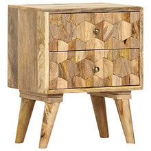 vidaXL Comodino 40x30x50 cm in Legno Massello di Mango