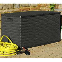 vidaXL Baule da Giardino 420L in PP Antracite Contenitore Cassa Cassapanca Box