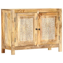 vidaXL Credenza Intagliata a Mano 90x35x68cm Legno Massello di Mango