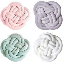lffopt Cuscini Decorativi Bambini Cuscino Knot Cuscino Bianco Annodato Cuscino per Nodi Cuscini Decorativi Cuscino Morbido Cuscino Annodato Grigio Green