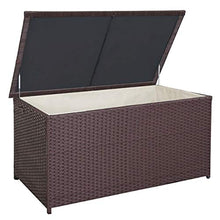 Mendler Baule Contenitore da Esterno HWC-D88 polyrattan ~ Premium 950l Marrone