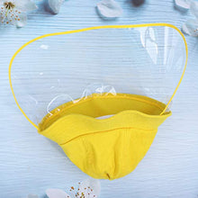 PRETYZOOM Cappello del Secchio del Bambino Sicurezza dei Bambini Scudo Facciale Cappello Anti-Sputa Anti-Saliva Protezione Facciale Antispruzzo Copertura Facciale Cappello Pescatore Giallo