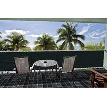 FANGJIE Vela Parasole Rettangolare 0.9x7m Anti-UV frangivento Leggermente Trasparente per Balcone Giardino, Verde