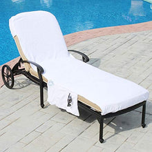 POHOVE - Copriasciugamani per sedia da spiaggia, con tasche laterali, telo da spiaggia, in microfibra, per chaise longue e spiaggia, ideale per prendere il sole